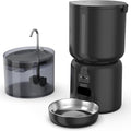 Automatic Cat Feeder and Water Fountain Set HD Camera WiFi App 4L Feeder 2.2L Fountain