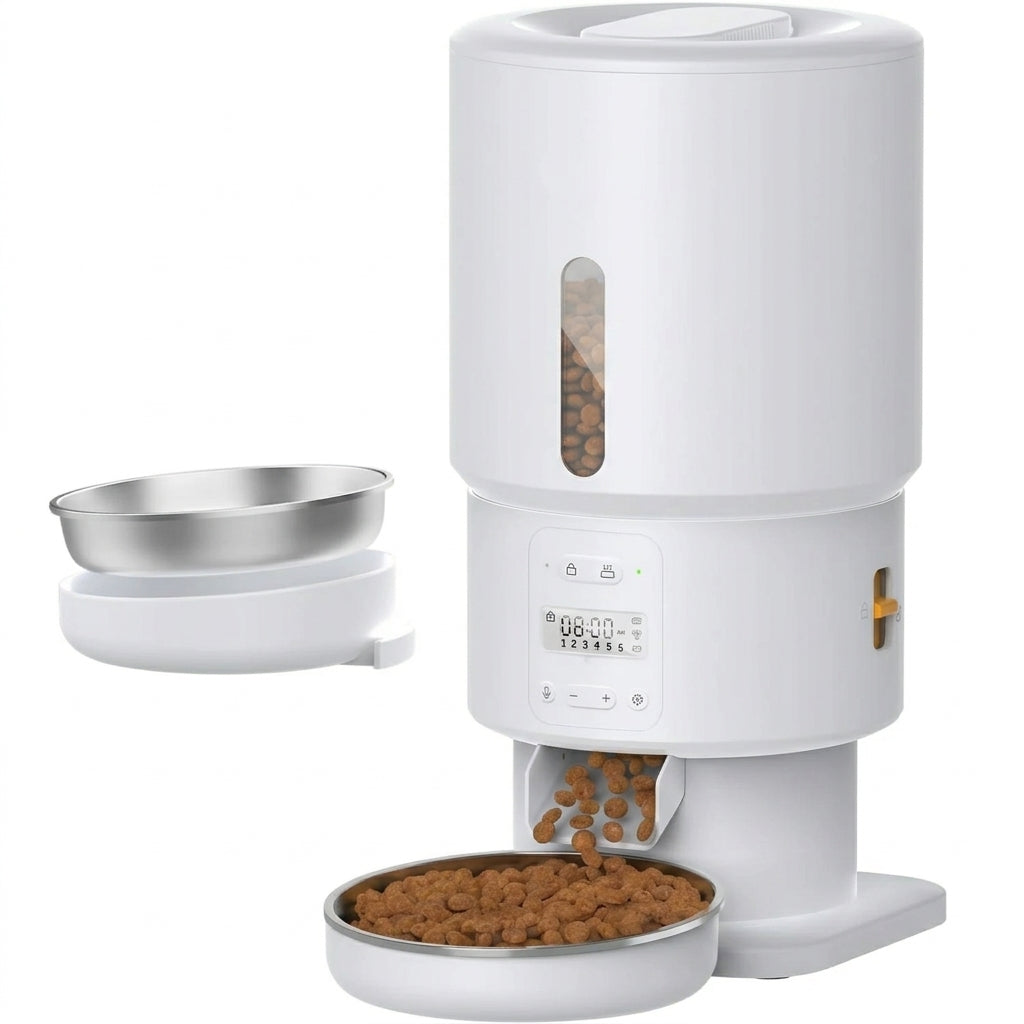 5L Automatic Cat Feeder HD Camera WiFi App Two Way Audio Timed Dispenser