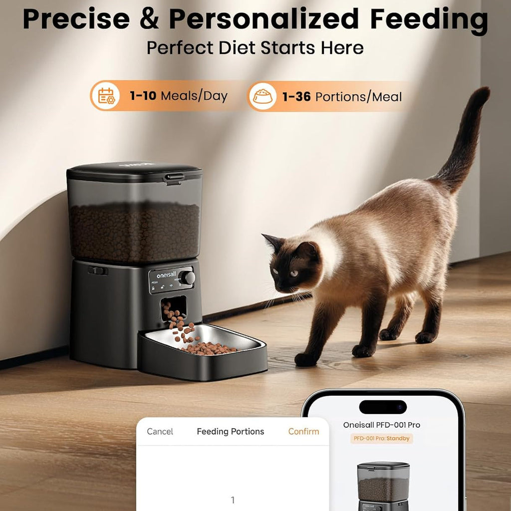 Automatic Cat Feeder WiFi App Control Portion Control No Camera 4L